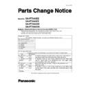 Panasonic SA-PT580EE, SA-PT880EE, SA-PT980GK, SA-PT980GN, SC-PT580EE, SC-PT880EE Service Manual Parts change notice