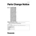 Panasonic SA-PT870EB, SA-PT870EG, SA-PT870EP, SA-PT870EE, SA-PT870GA, SA-PT870GC, SA-PT870GJ, SA-PT870GS, SA-PT870GN, SA-PT875GA, SA-PT875GC, SA-PT875GS, SA-PT875GN Service Manual Parts change notice