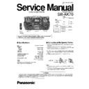 Panasonic SB-AK70P Service Manual