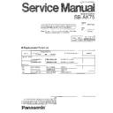 Panasonic SB-AK75P Service Manual