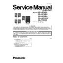 Panasonic SB-HF70EG, SB-HC70EG, SB-HS70EG, SB-HW22GW, SB-PT90EG Service Manual