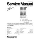 Panasonic SB-PT160EG, SB-HF150E, SB-HF150P, SB-HC150E, SB-HC150P, SB-HS151E, SB-HS151P, SB-HW150P, SB-W340E Service Manual Supplement