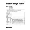 Panasonic SC-HC40P, SC-HC40EG, SC-HC40EP, SC-HC40DBEB Service Manual Parts change notice