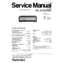 Panasonic SE-A1000M2EEBEG Service Manual