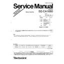 Panasonic SE-CA1060K (serv.man2) Service Manual Supplement