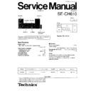 Panasonic SE-CH610GC Service Manual