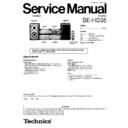 Panasonic SE-HD55E Service Manual
