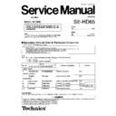 Panasonic SE-HD65EEB Service Manual
