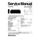 sh-av500 service manual