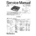 Panasonic SL-XP300 Service Manual Changes