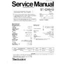 Panasonic ST-CH540EP Service Manual