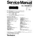 Panasonic SU-A600MK3EEBEM Service Manual