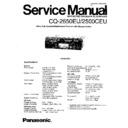 Panasonic CQ-2650EU, CQ-2500CEU Service Manual