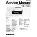 Panasonic CQ-3100EU Service Manual