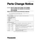 Panasonic CQ-C7105U, CQ-C7205U, CQ-C7305N, CQ-C7405W, CQ-C8305U, CQ-C8405U, CQ-C8405N Service Manual Parts change notice