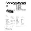 Panasonic CQ-DF600U, CQ-DFX400U, CQ-DF200U, CQ-DFX150U Service Manual