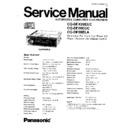 Panasonic CQ-DFX99EUC, CQ-DF88EUC, CQ-DF88ELA Service Manual