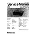 Panasonic CQ-DP33EW Service Manual