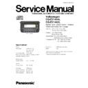 Panasonic CQ-EV1460L, CQ-EV1462L Service Manual