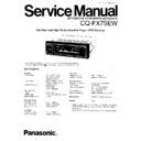 Panasonic CQ-FX75EW Service Manual