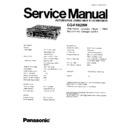 Panasonic CQ-FX820W Service Manual