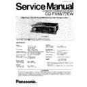 Panasonic CQ-FX88, CQ-FX77EW Service Manual