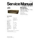 Panasonic CQ-JB6160LA Service Manual