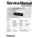 Panasonic CQ-R121EW Service Manual