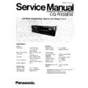 Panasonic CQ-R155EW Service Manual
