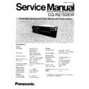 Panasonic CQ-R215SEW Service Manual