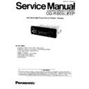 Panasonic CQ-R805LEEP Service Manual
