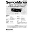 Panasonic CQ-RD115, CQ-RD110, CQ-RD105, CQ-RD100LEN Service Manual