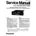 Panasonic CQ-RD230LEN, CQ-RD210EN Service Manual