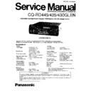 Panasonic CQ-RD445GLEN, CQ-RD435GLEN, CQ-RD430GLEN Service Manual