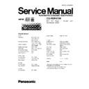 Panasonic CQ-RDP472N Service Manual