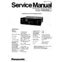Panasonic CQ-RX65EU Service Manual