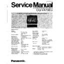 Panasonic CQ-VA70EU Service Manual