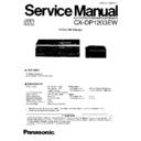 Panasonic CX-DP1203EW Service Manual