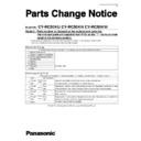 Panasonic CY-RC50KU, CY-RC50KN, CY-RC50KW Service Manual Parts change notice