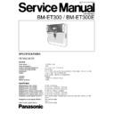 Panasonic BM-ET300, BM-ET300E Service Manual