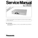 Panasonic WJ-DR200 Service Manual Supplement