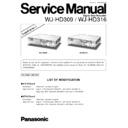 Panasonic WJ-HD309, WJ-HD316 Service Manual Supplement