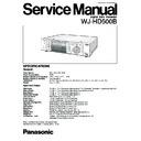Panasonic WJ-HD500B Service Manual