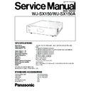 Panasonic WJ-SX150, WJ-SX150A Service Manual