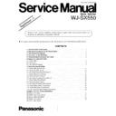 Panasonic WJ-SX550 Service Manual Supplement