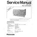 Panasonic WJ-SX550A Service Manual Simplified