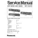 Panasonic WK-820E, WK-860E, WR-820E Service Manual