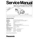 Panasonic WV-CL270, WV-CL274E Service Manual Simplified