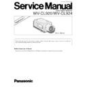 Panasonic WV-CL920, WV-CL924 (serv.man2) Service Manual Supplement