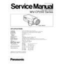 Panasonic WV-CP240 Service Manual